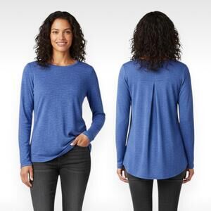 Athleta Transcend Siro Long Sleeve Top | Blue/Purple | Size Small (S)